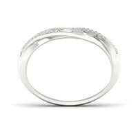 1 6ct TW Diamond 10K Fehér Arany Crossover Fashion Ring
