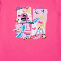 Jojo Siwa Girls Foil & Glitter Grafikus póló, Méretek 4-12