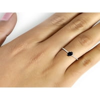 JewelersClub Sapphire Ring Birthstone ékszerek - 0. Karát zafír 0. Ezüst gyűrűs ékszerek fehér gyémánt akcentussal - drágakő