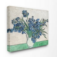Stupell Home Dekor virág edény kék zöld klasszikus festmény vászon fali művészet, Vincent Van Gogh