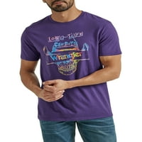 Wrangler® férfiak és nagy férfiak rendszeresen illeszkedő rövid ujjú grafikus póló, S-3XL méretű