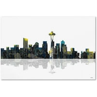 Marlene Watson Seattle Washington Skyline Canvas Art