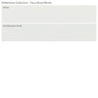 Egyéni reflexiós kollekció, 2 vezeték nélküli fau fa redőnyök, homokfúvott fehér, 7 8 szélesség 72 hosszúság
