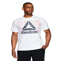A Reebok férfiak teljesítménye a grafikus pólóhoz, legfeljebb 3xl méretig