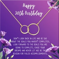 Anavia boldog 30. születésnapi ajándékok rozsdamentes acél divat nyaklánc születésnapi kártya ékszer ajándék neki, születésnapi
