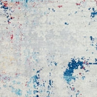 Művészi szövők Monaco absztrakt terület szőnyeg, kék sötétvörös, 4'3 5'11