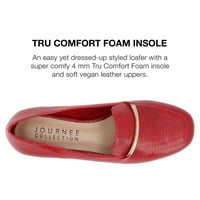 Journee Collection Womens Wrenn Tru Comfort Faam csúszás a négyzet alakú lábujj -loafer lakásokon