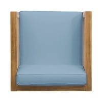 Frankie szabadtéri akác fa Club székek párnákkal, 2-es készlet, teak és kék