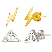Sterling ezüst 14KT aranyozott Harry Potter fülbevaló készlet