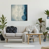 Stupell Industries Rich Blue Absztrakt Circles Modern Circles Design Canvas Wall Art, 30, Amy Brinkman tervezése