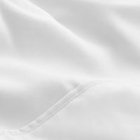 Csupasz otthoni mikroszálas 8 darabos fehér és fehér ágy egy táskában, osztott királynő