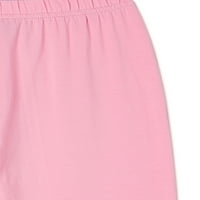 Rózsaszín bársony lányok szilárd nadrág, 3-csomag, méret 4-16