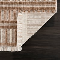 United Weavers Keya Naaz Modern geometriai futó szőnyeg, barna, 2'7 7'2