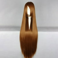 Egyedi olcsó emberi haj parókák a parókás sapka hosszú hajú nőknek 39 barna parókák