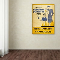 Védjegy Képzőművészet 'Párizs Tailor' vászon Art by Vintage Apple Collection