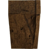 Ekena Millwork 8 H 10 D 60 W Hand Hewn Fau Wood kandalló kandalló készlet Ashford Corbels -szel, prémium időskorú
