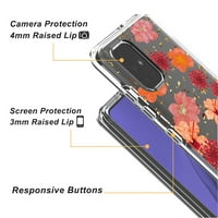 Préselt szárított virágtervezési telefon tok a Samsung Galaxy A 5G-hez, piros színben a Samsung Galaxy A 5G 3-csomaghoz való