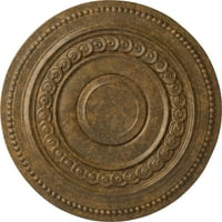 Ekena Millwork 18 OD 1 4 P Oldham mennyezeti medál, kézzel festett bronz
