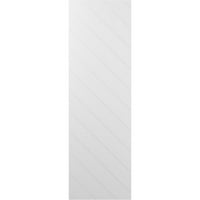Ekena Millwork 15 W 69 H True Fit PVC átlós slat modern stílusú rögzített redőnyök, befejezetlen