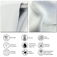 Designart 'szürke, fehér és fehér márvány akril iii' modern áramszünet függönypanel