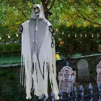 5. Lábok lógó csontváz szellem Halloween dekorációk, lógó szellemcsontváz lógó aratógépek F-639